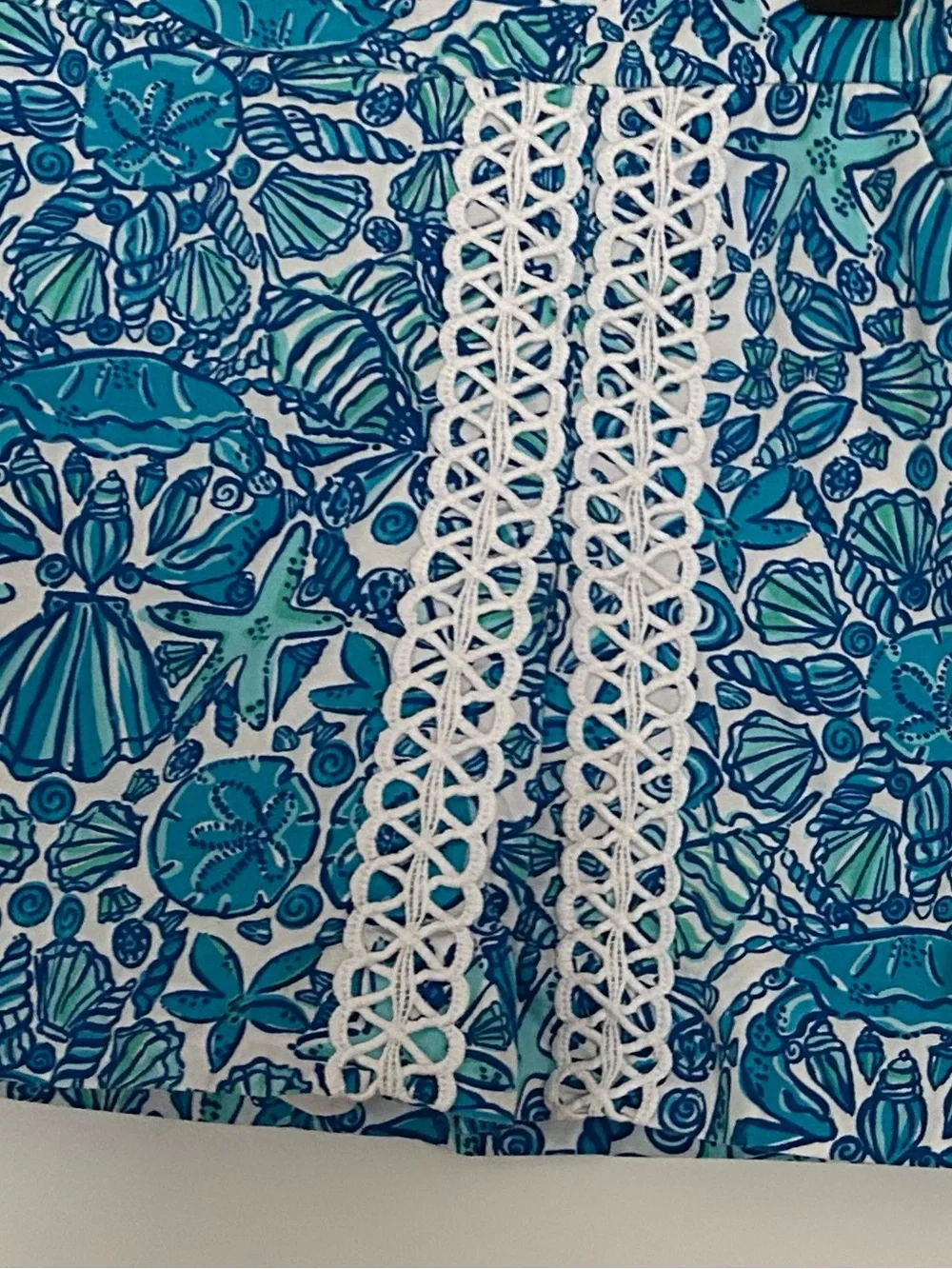 Lilly Pulitzer Jarvey Skort Shorley Sailors Valentine Mini Skirt Lace Detail